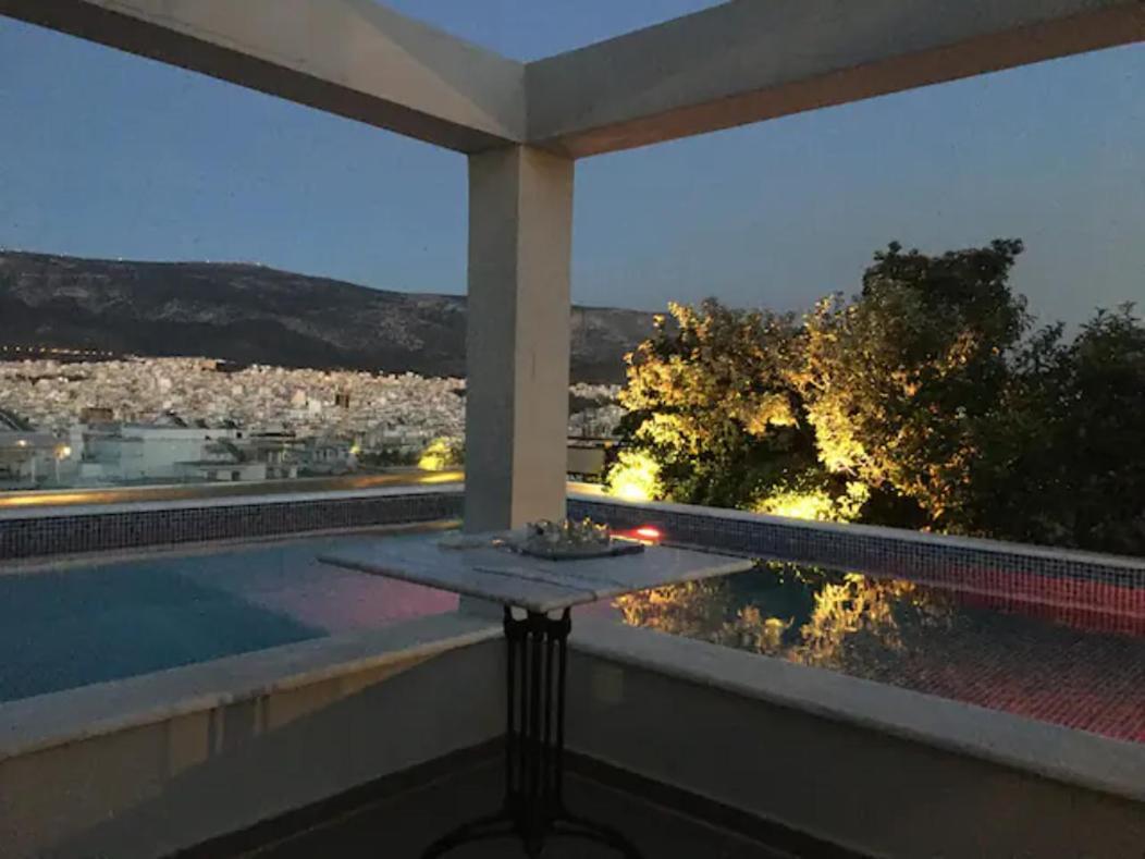 Athens Lycabettus Hill Penthouse, Private Roof Garden & Pool Apartman Kültér fotó