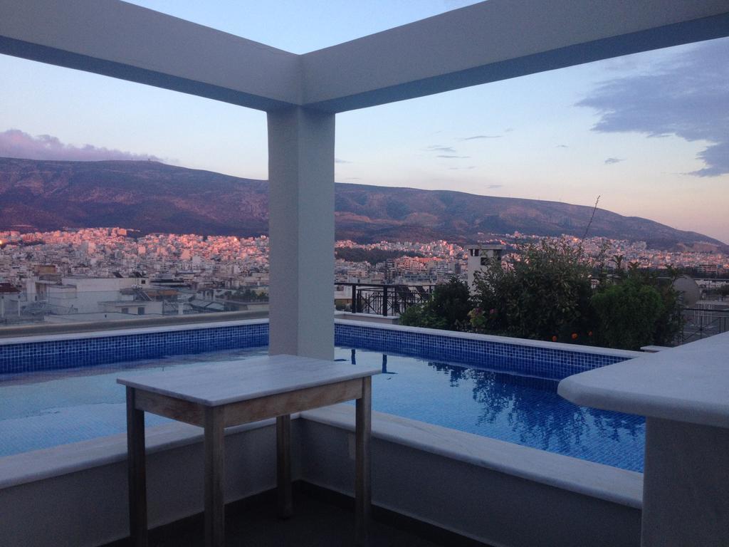 Athens Lycabettus Hill Penthouse, Private Roof Garden & Pool Apartman Kültér fotó