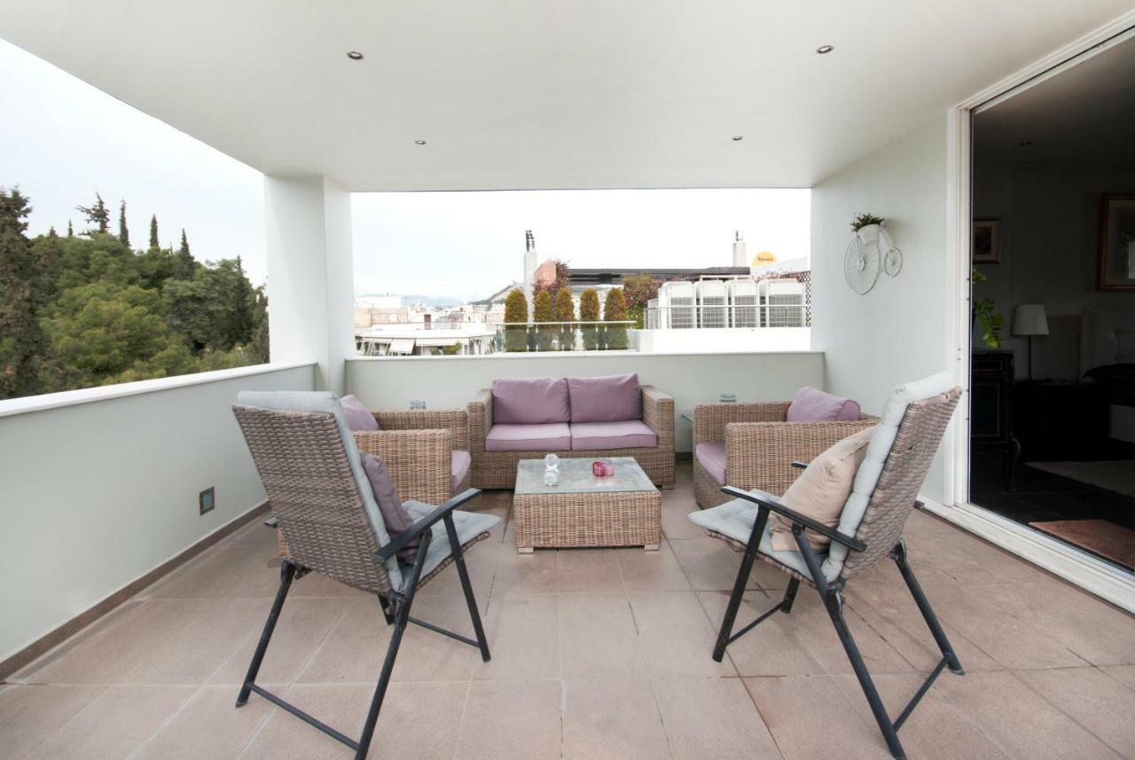 Athens Lycabettus Hill Penthouse, Private Roof Garden & Pool Apartman Kültér fotó
